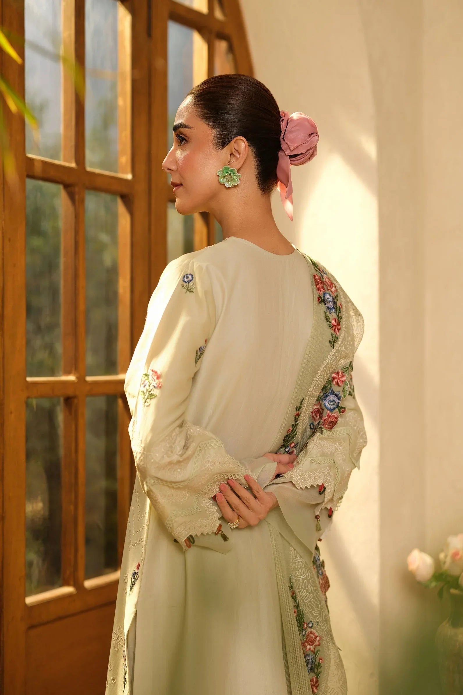 Maryam Hussain | Luxury Lawn 25 | Mint - Aqsa Fabrics