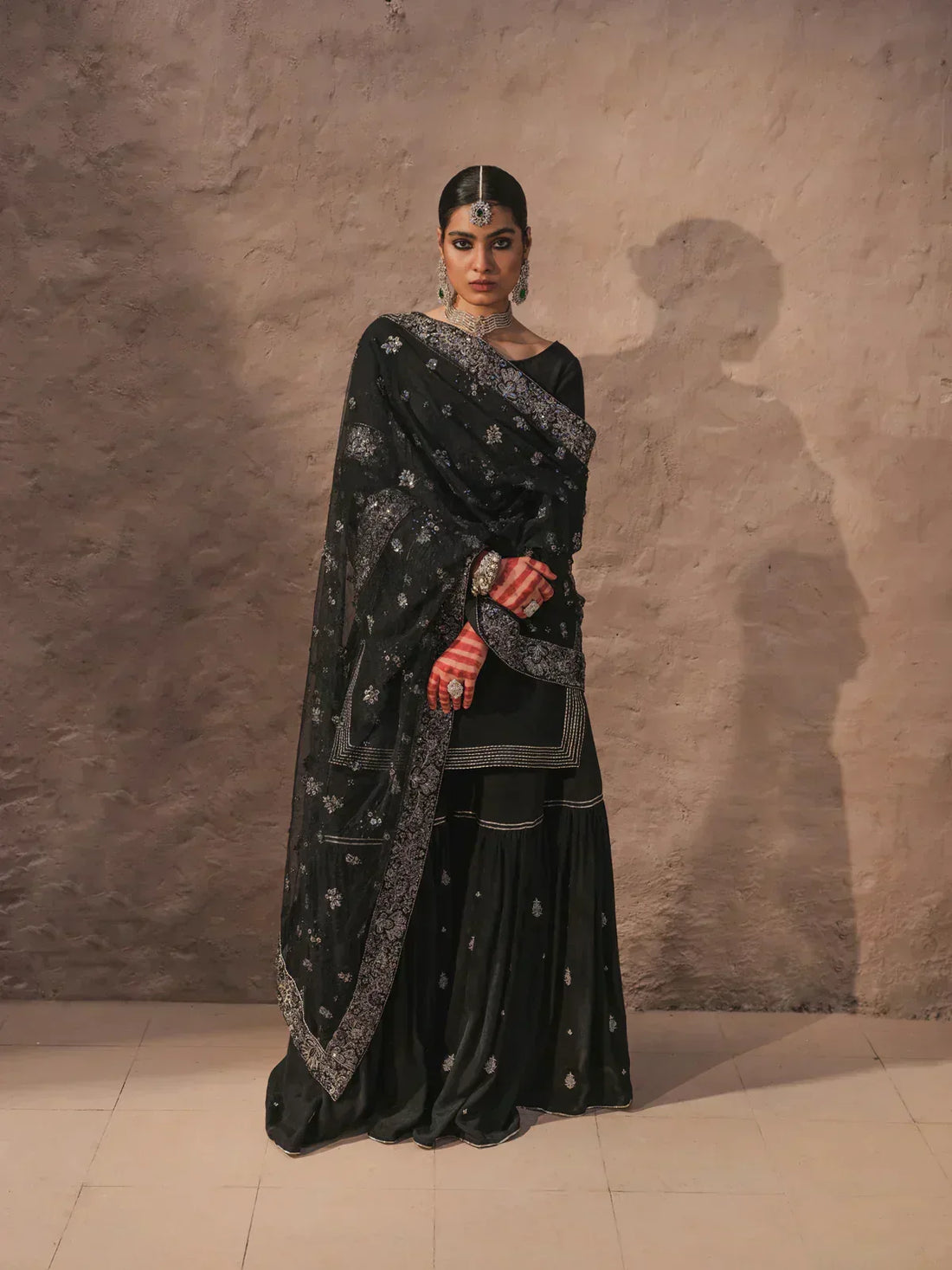 Erum Khan | Shab Siyah 23 | Aaina - Aqsa Fabrics