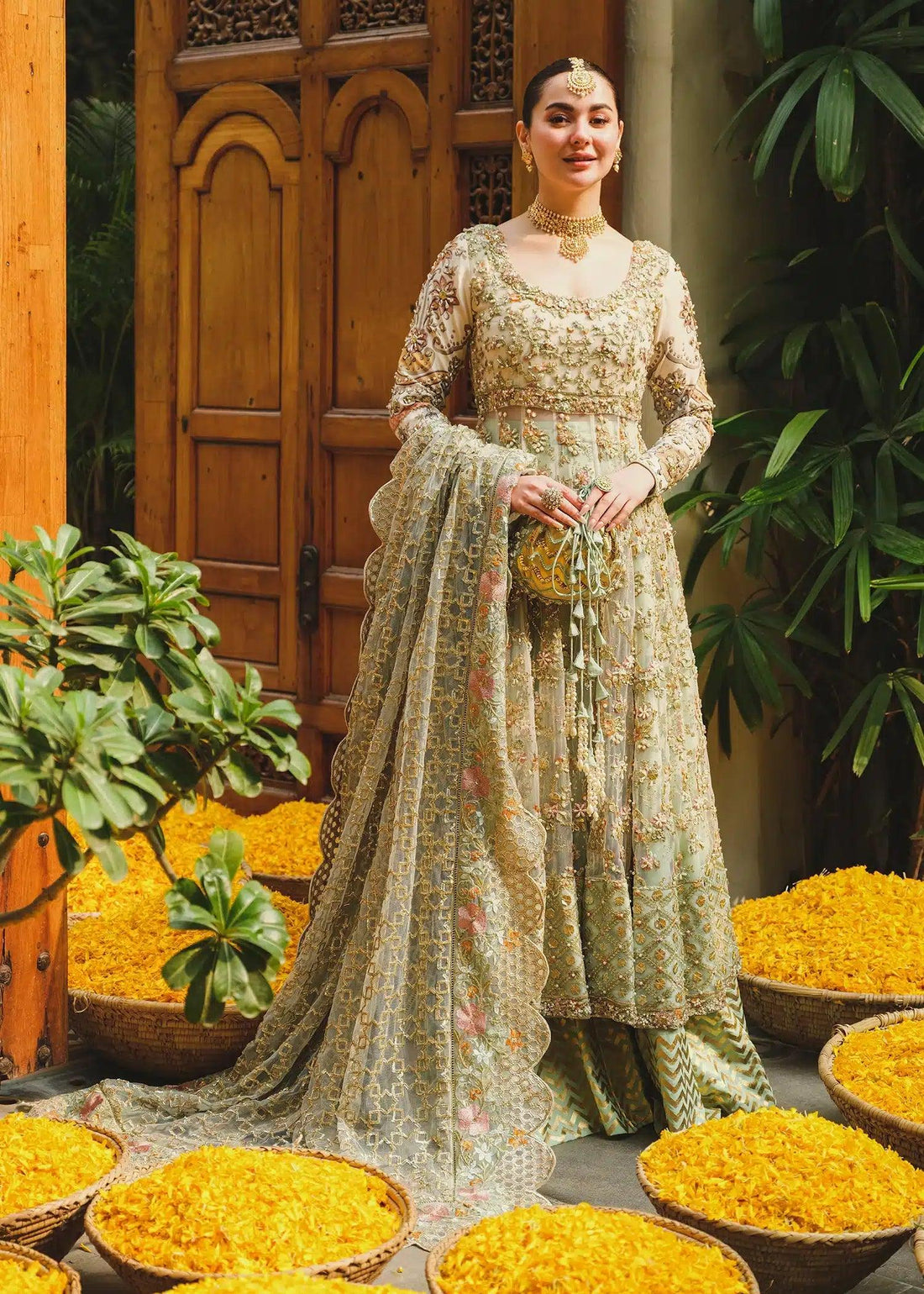 Saira Shakira | Wedding Collection 24 | Taupe - Aqsa Fabrics