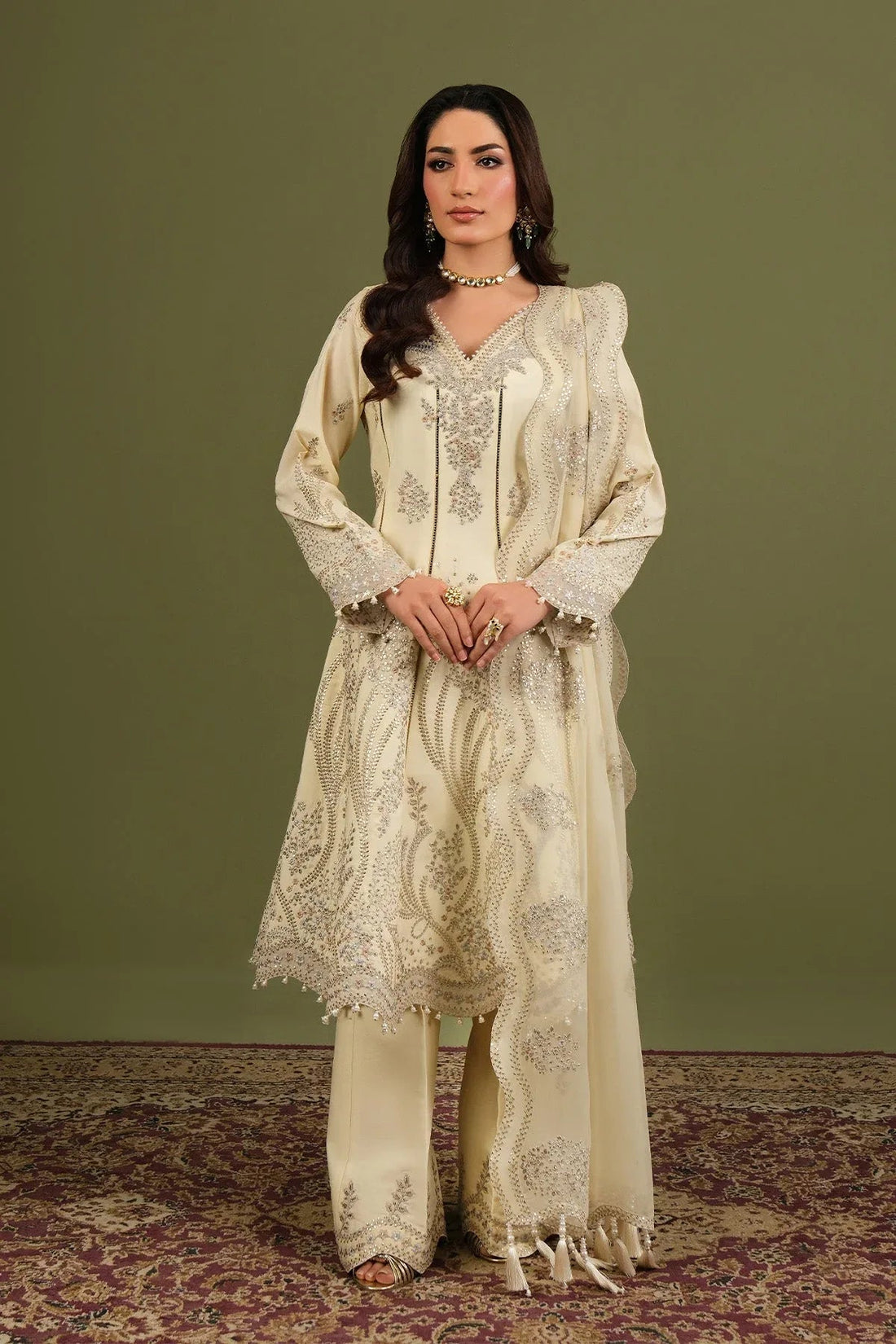 Alizeh | Luxe Raw Silk | AF-RS-13-Emily - Aqsa Fabrics
