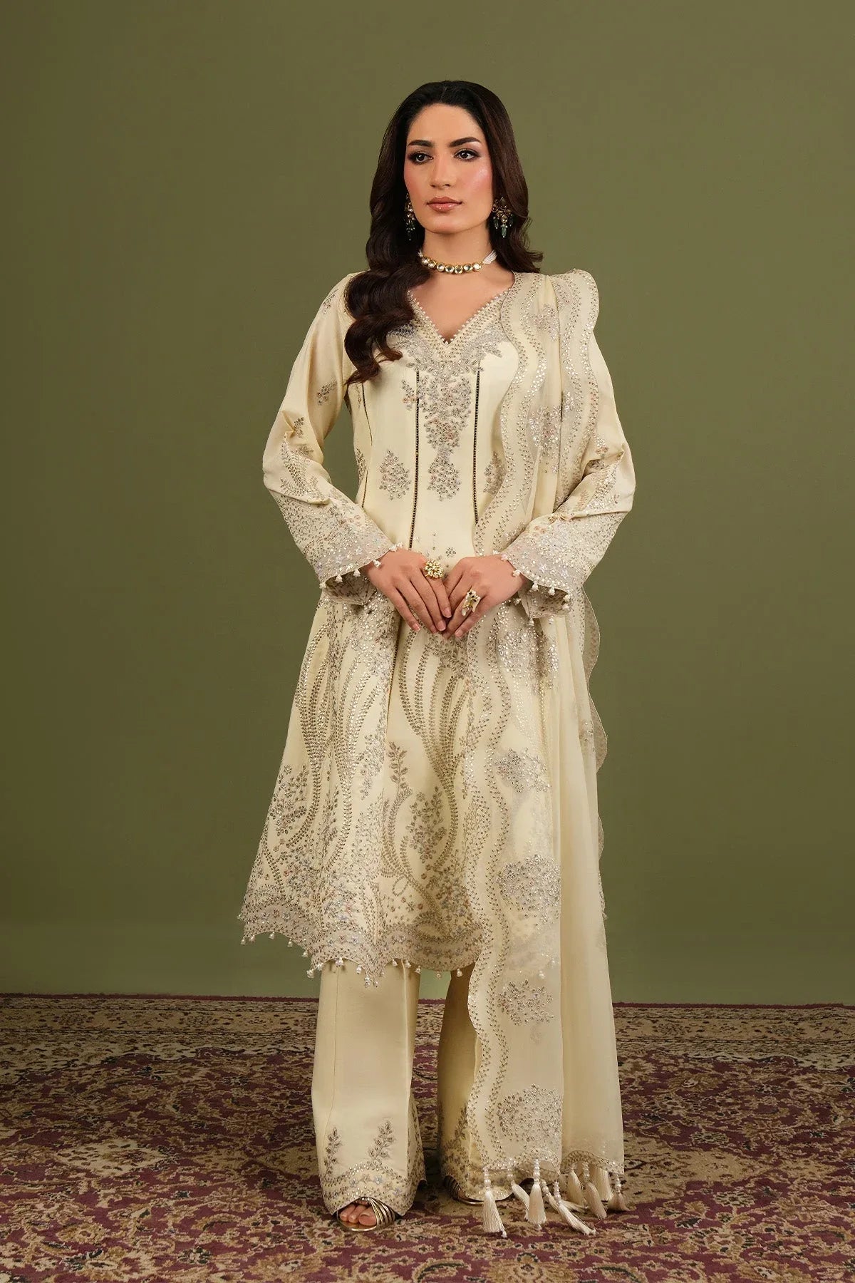 Alizeh | Luxe Raw Silk | AF-RS-13-Emily - Aqsa Fabrics