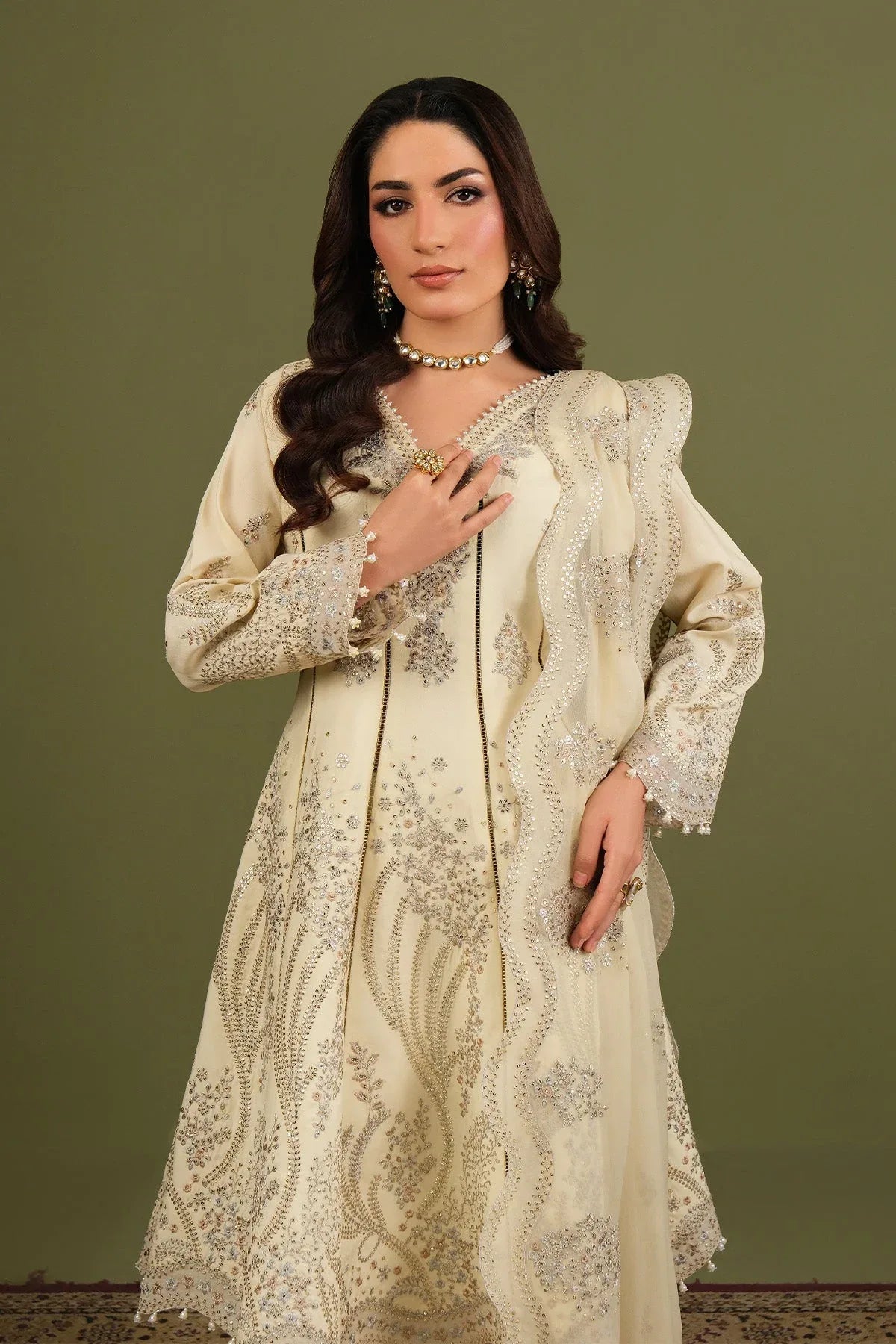 Alizeh | Luxe Raw Silk | AF-RS-13-Emily - Aqsa Fabrics