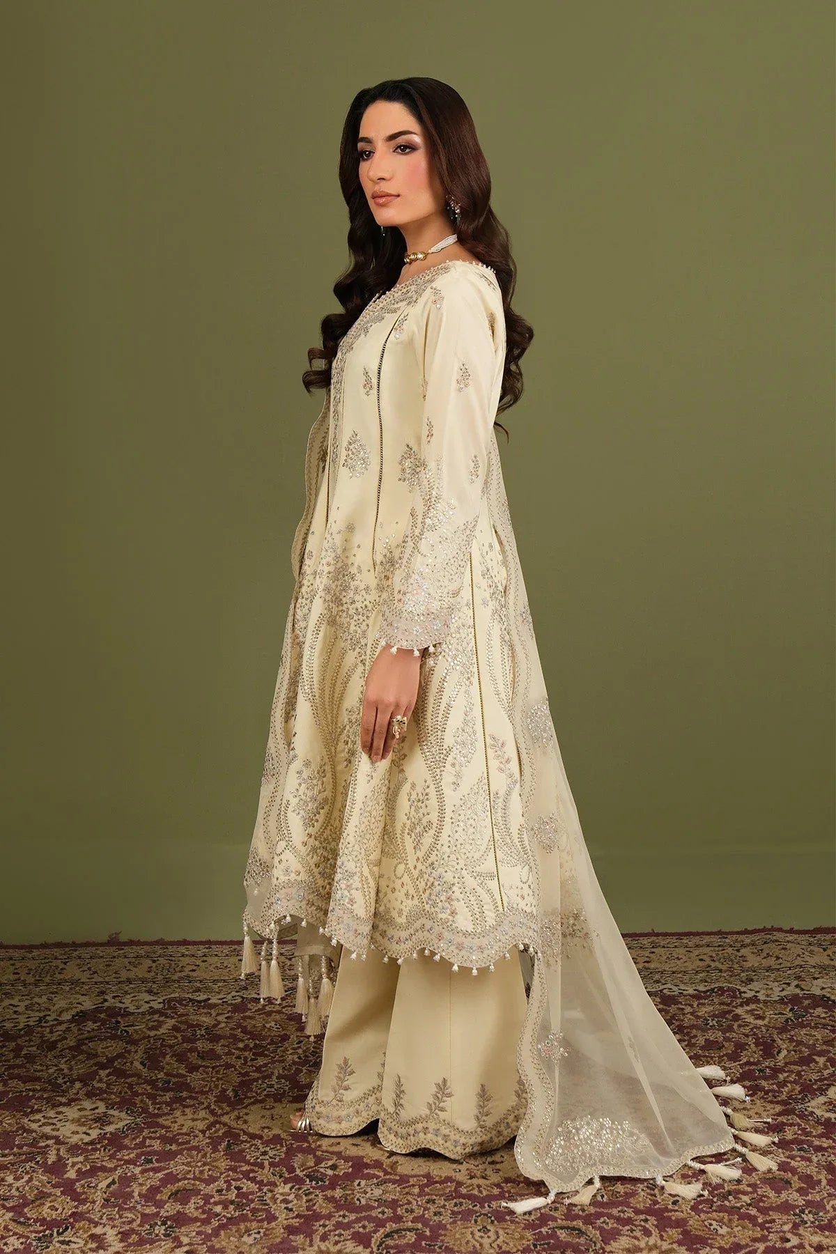 Alizeh | Luxe Raw Silk | AF-RS-13-Emily - Aqsa Fabrics