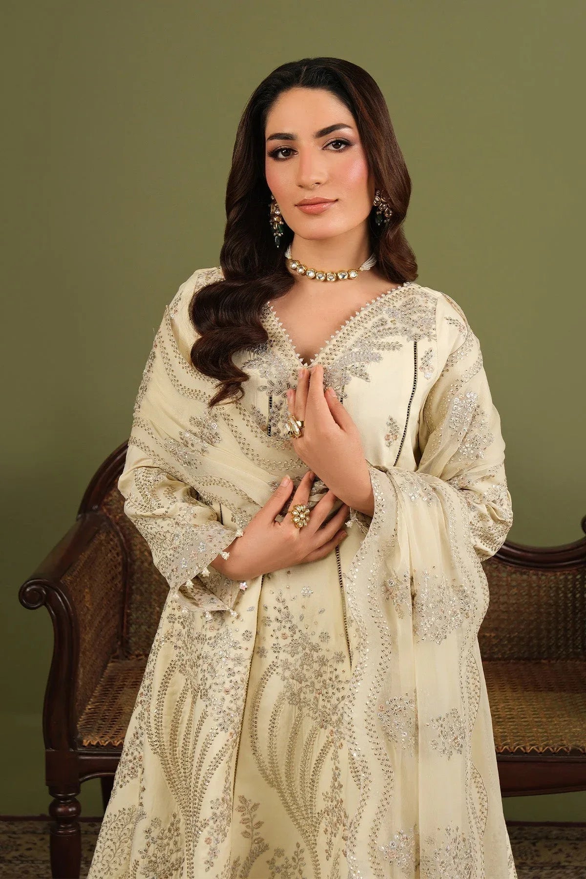 Alizeh | Luxe Raw Silk | AF-RS-13-Emily - Aqsa Fabrics