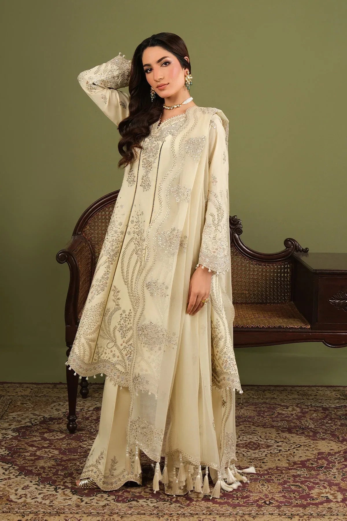 Alizeh | Luxe Raw Silk | AF-RS-13-Emily - Aqsa Fabrics