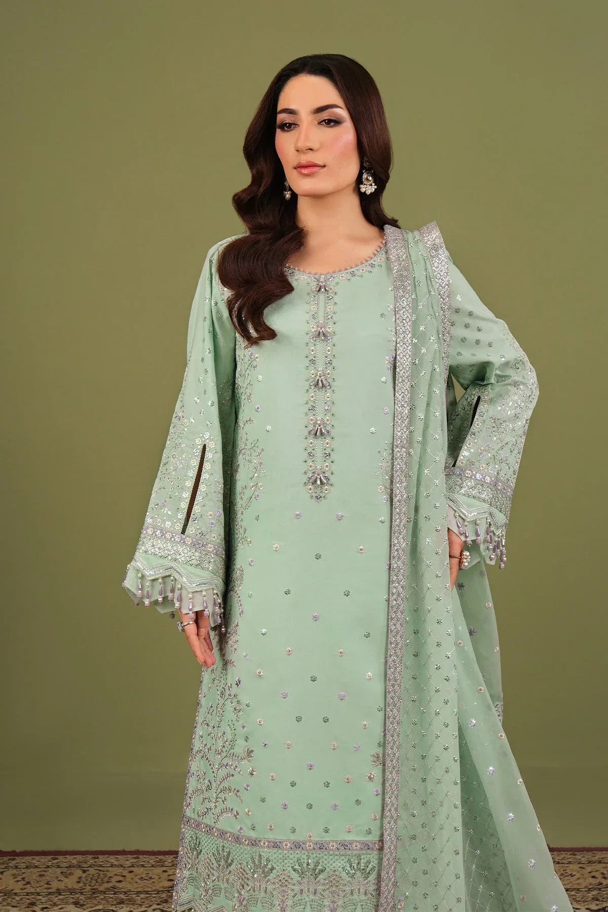 Alizeh | Luxe Raw Silk | AF-RS-15-Pearly - Aqsa Fabrics