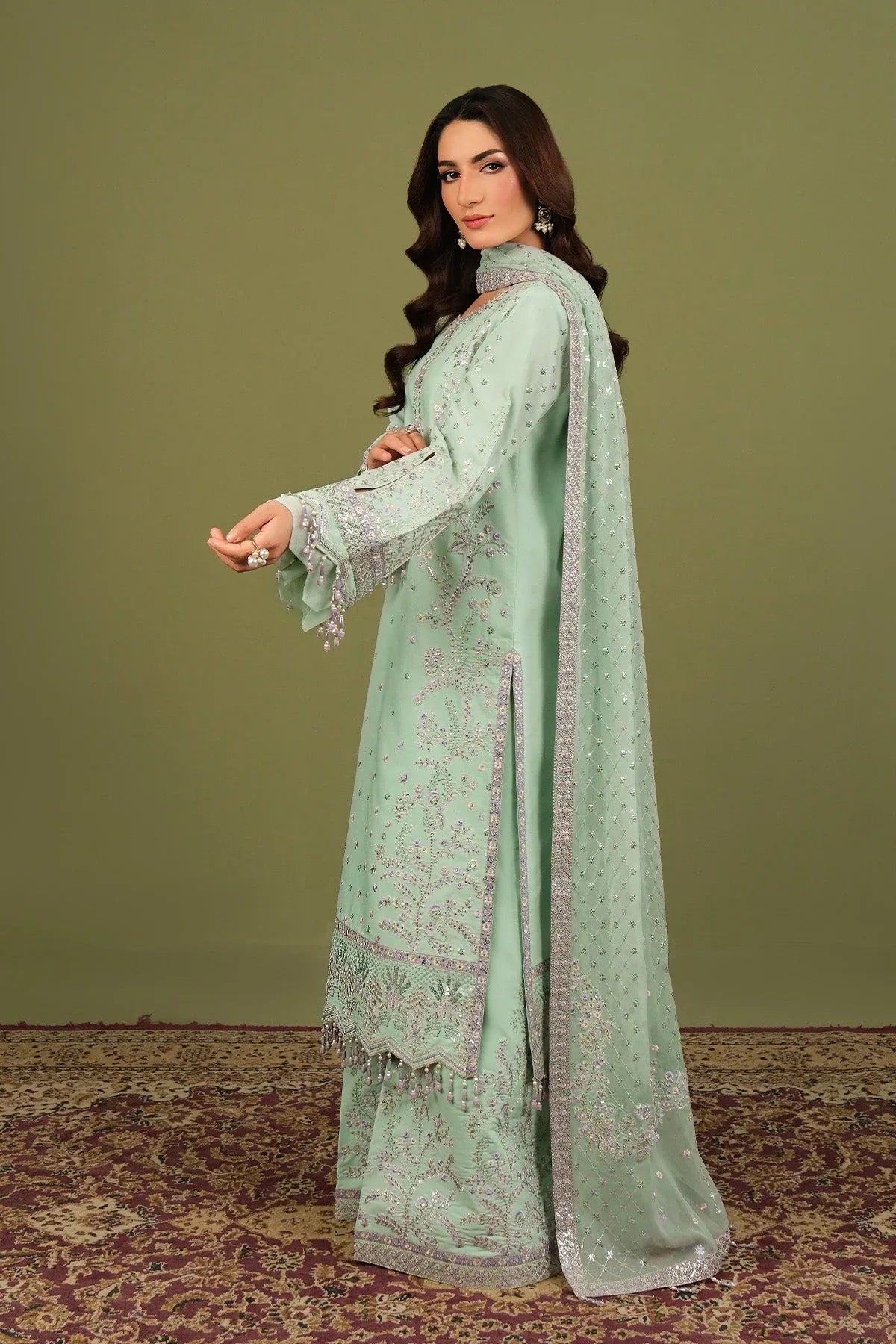 Alizeh | Luxe Raw Silk | AF-RS-15-Pearly - Aqsa Fabrics