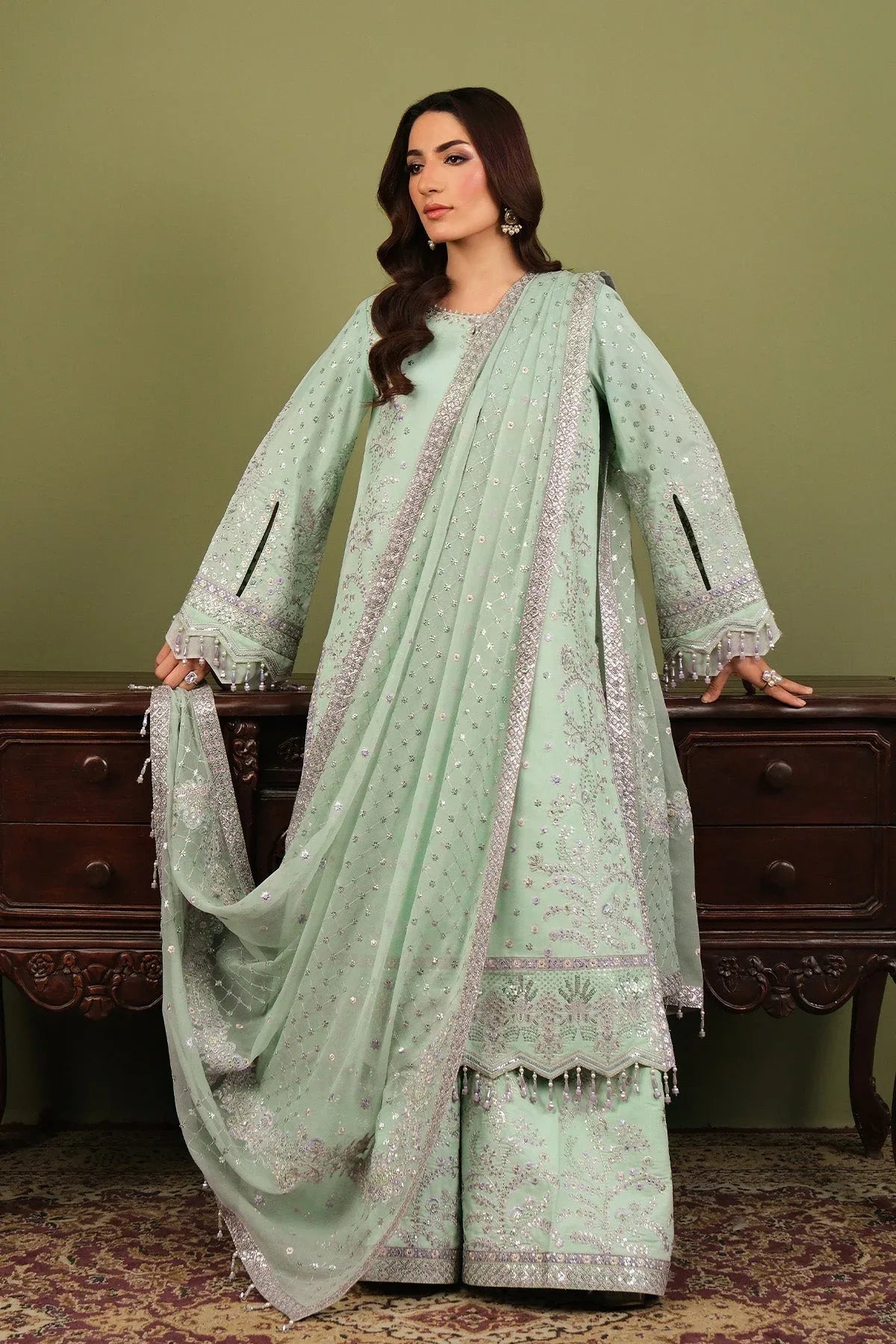 Alizeh | Luxe Raw Silk | AF-RS-15-Pearly - Aqsa Fabrics