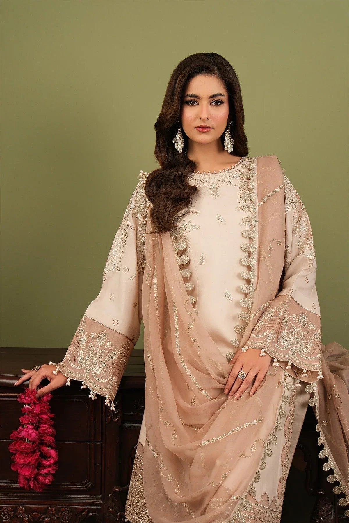 Alizeh | Luxe Raw Silk | AF-RS-10-Castor - Aqsa Fabrics
