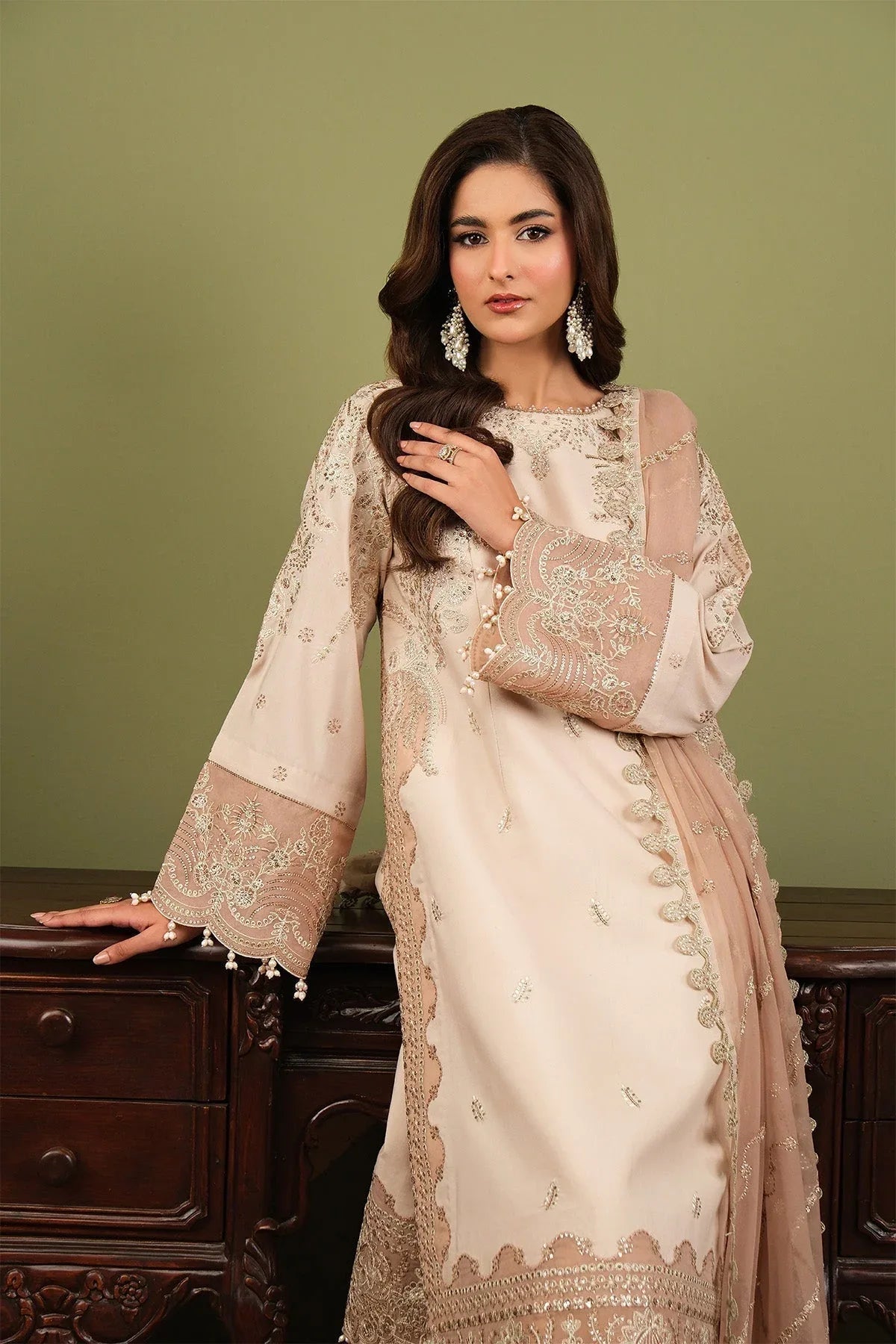 Alizeh | Luxe Raw Silk | AF-RS-10-Castor - Aqsa Fabrics