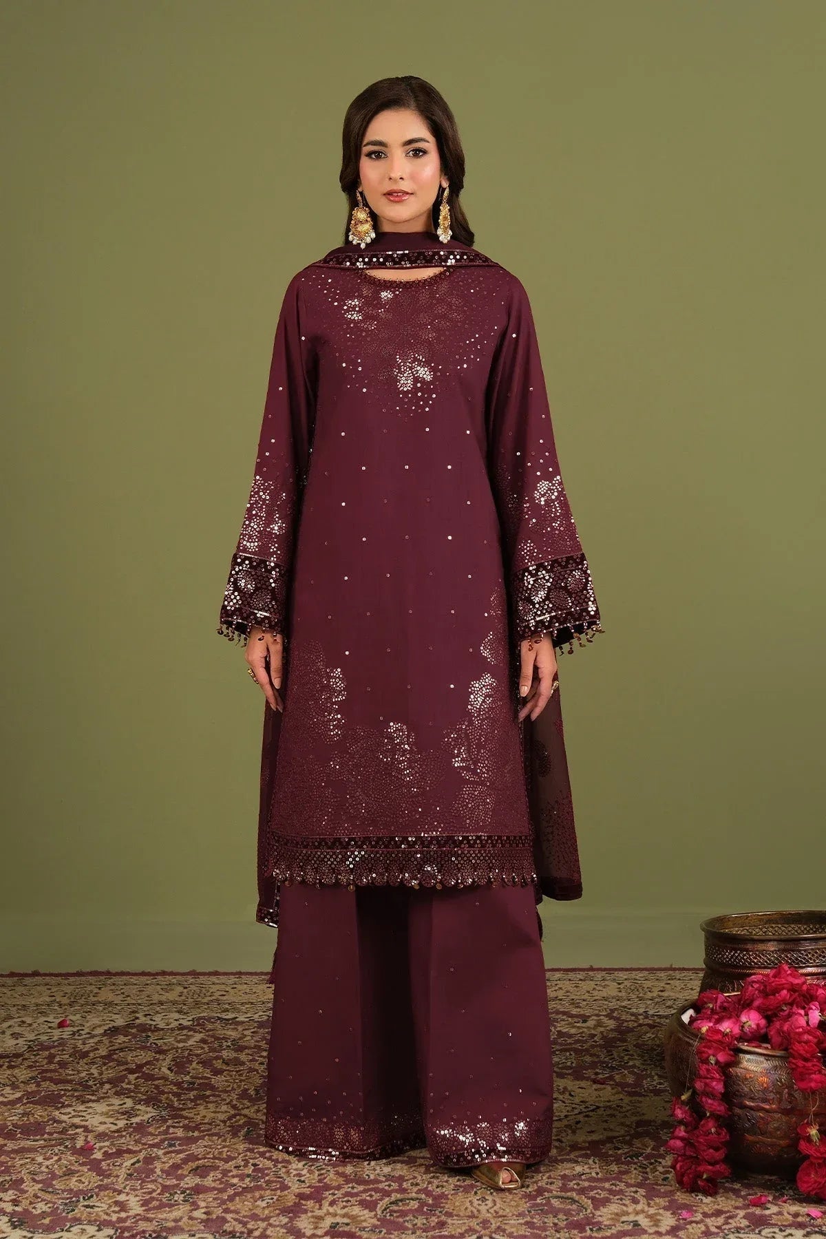 Alizeh | Luxe Raw Silk | AF-RS-16-Almas - Aqsa Fabrics
