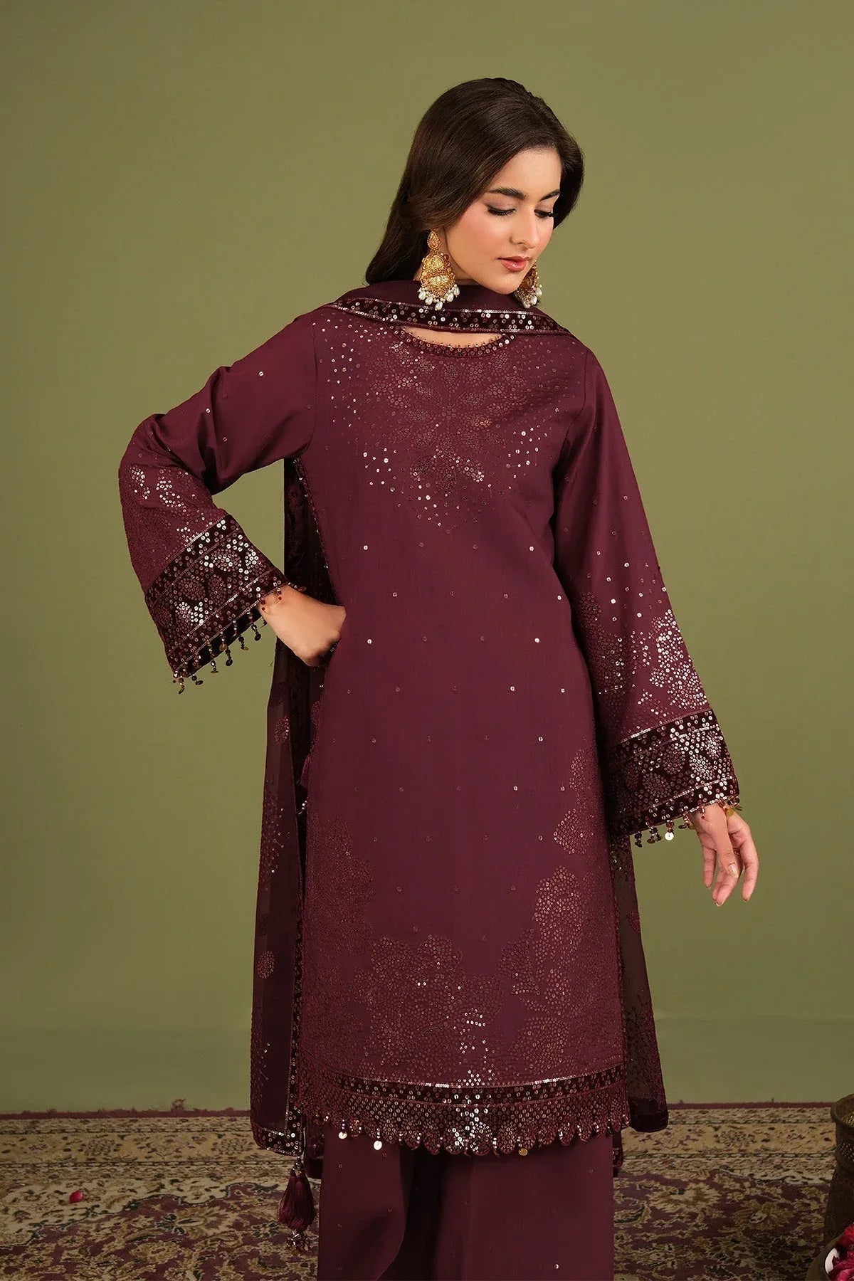 Alizeh | Luxe Raw Silk | AF-RS-16-Almas - Aqsa Fabrics