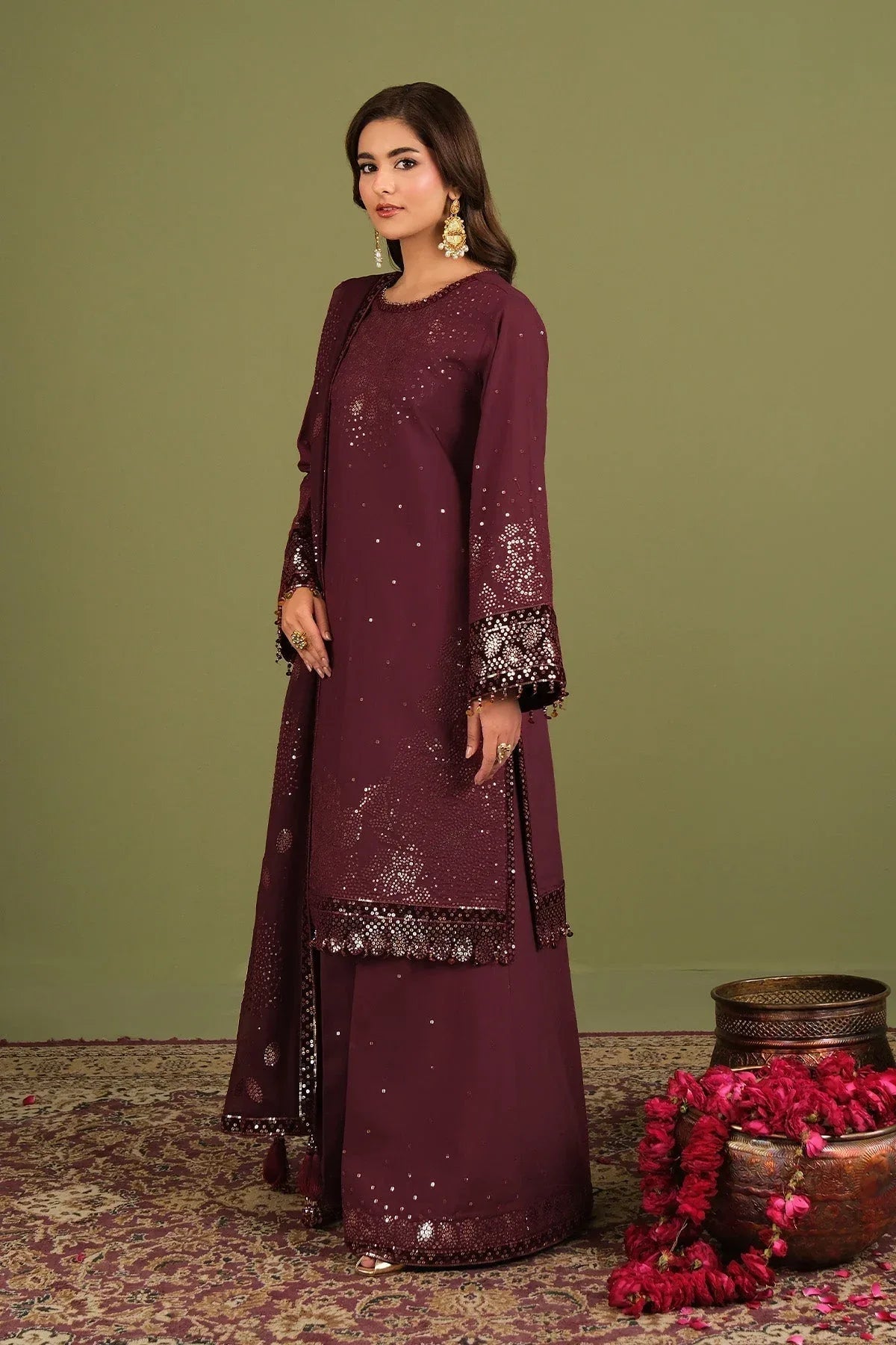Alizeh | Luxe Raw Silk | AF-RS-16-Almas - Aqsa Fabrics