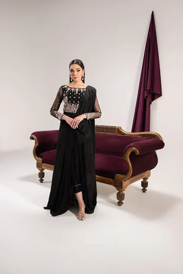 Maria Osama Khan | Tiffany Formals | Obsidian - Aqsa Fabrics