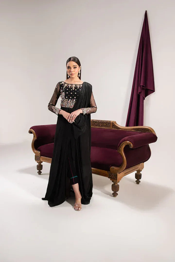 Maria Osama Khan | Tiffany Formals | Obsidian - Aqsa Fabrics