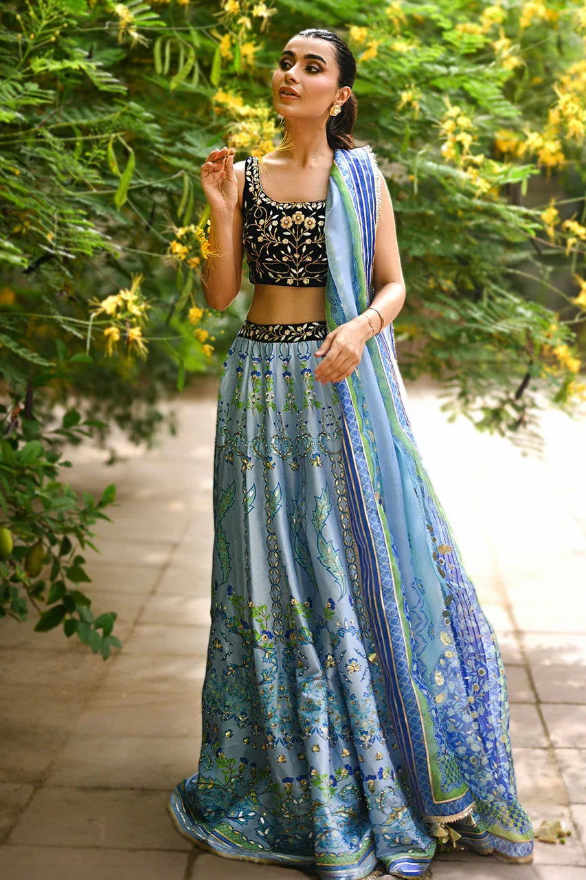 Sania Maskatiya | Fall Festive Glimmer | Jade - Aqsa Fabrics