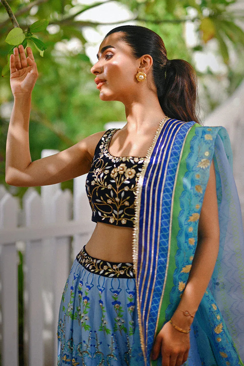 Sania Maskatiya | Fall Festive Glimmer | Jade - Aqsa Fabrics
