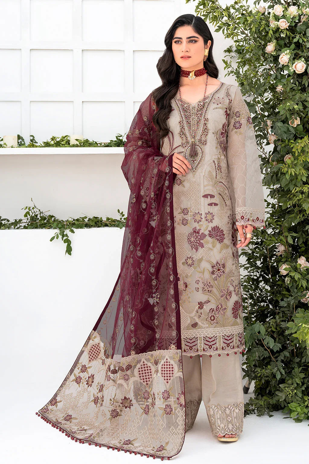 Ramsha | Minhal Organza Collection | M-806 - Aqsa Fabrics