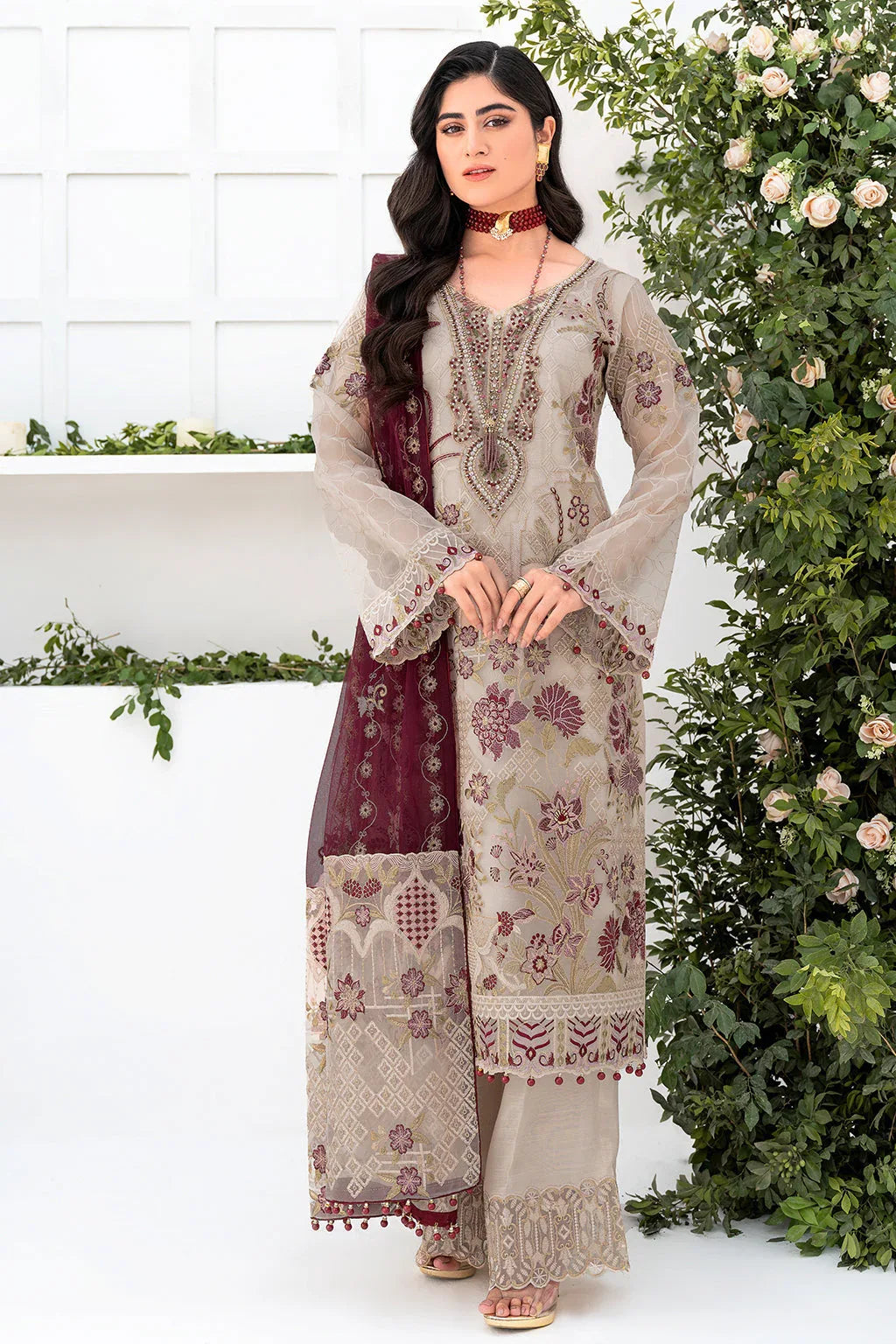 Ramsha | Minhal Organza Collection | M-806 - Aqsa Fabrics