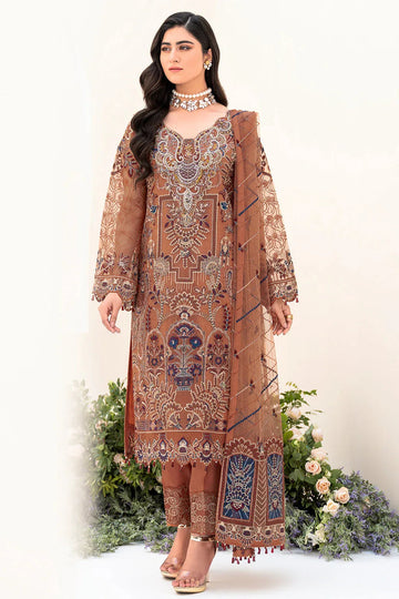 Ramsha | Minhal Organza Collection | M-808 - Aqsa Fabrics