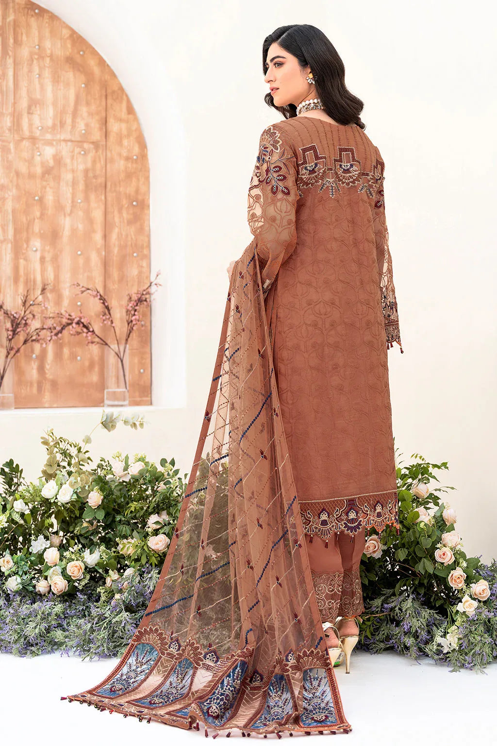 Ramsha | Minhal Organza Collection | M-808 - Aqsa Fabrics
