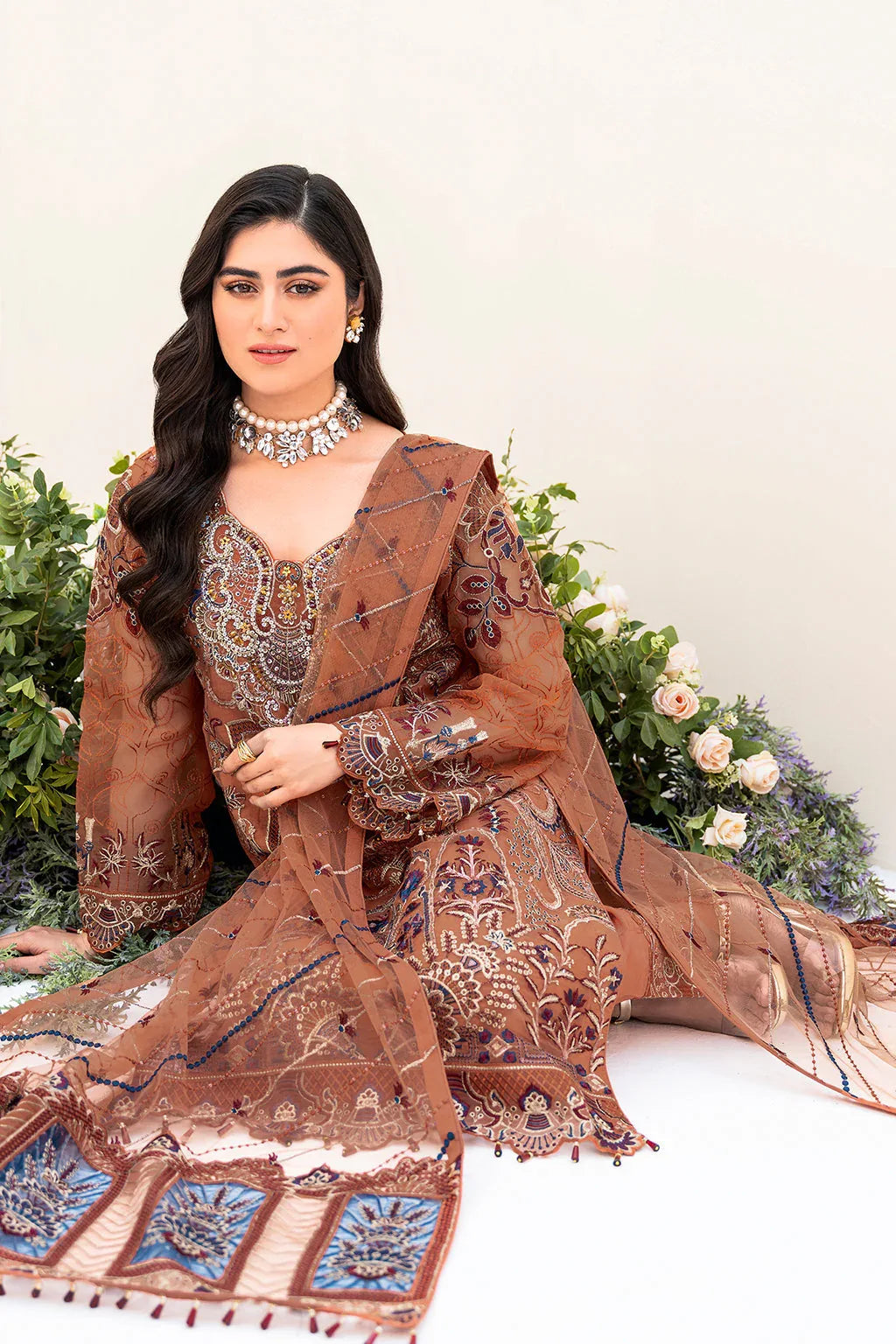 Ramsha | Minhal Organza Collection | M-808 - Aqsa Fabrics