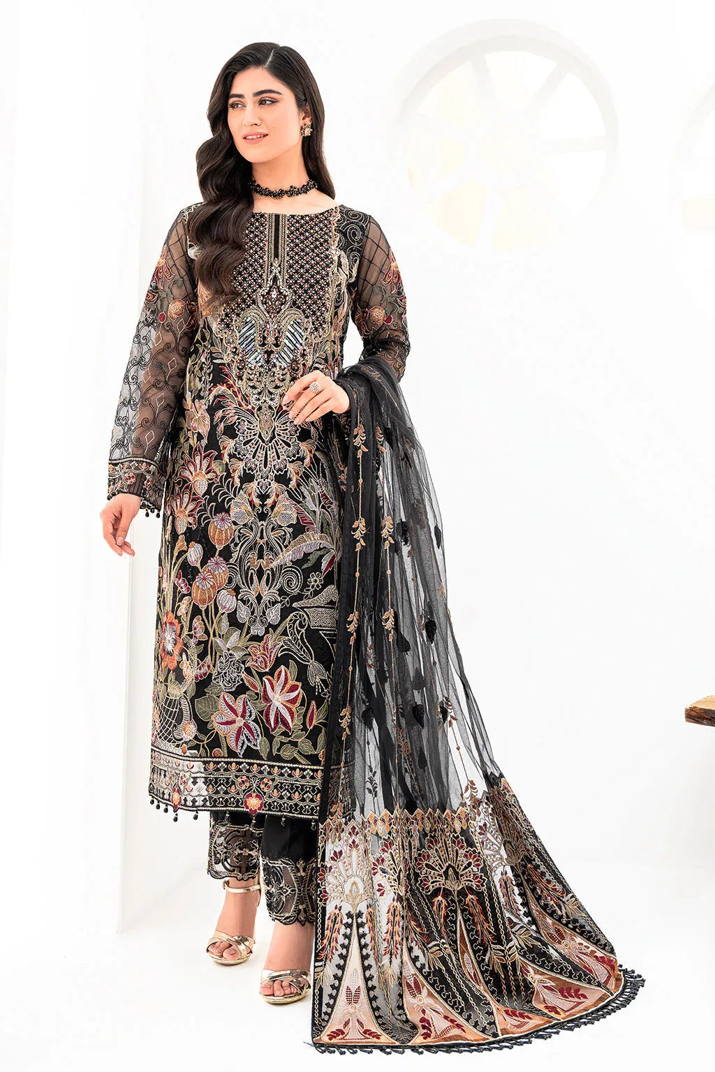 Ramsha | Minhal Organza Collection | M-803 - Aqsa Fabrics