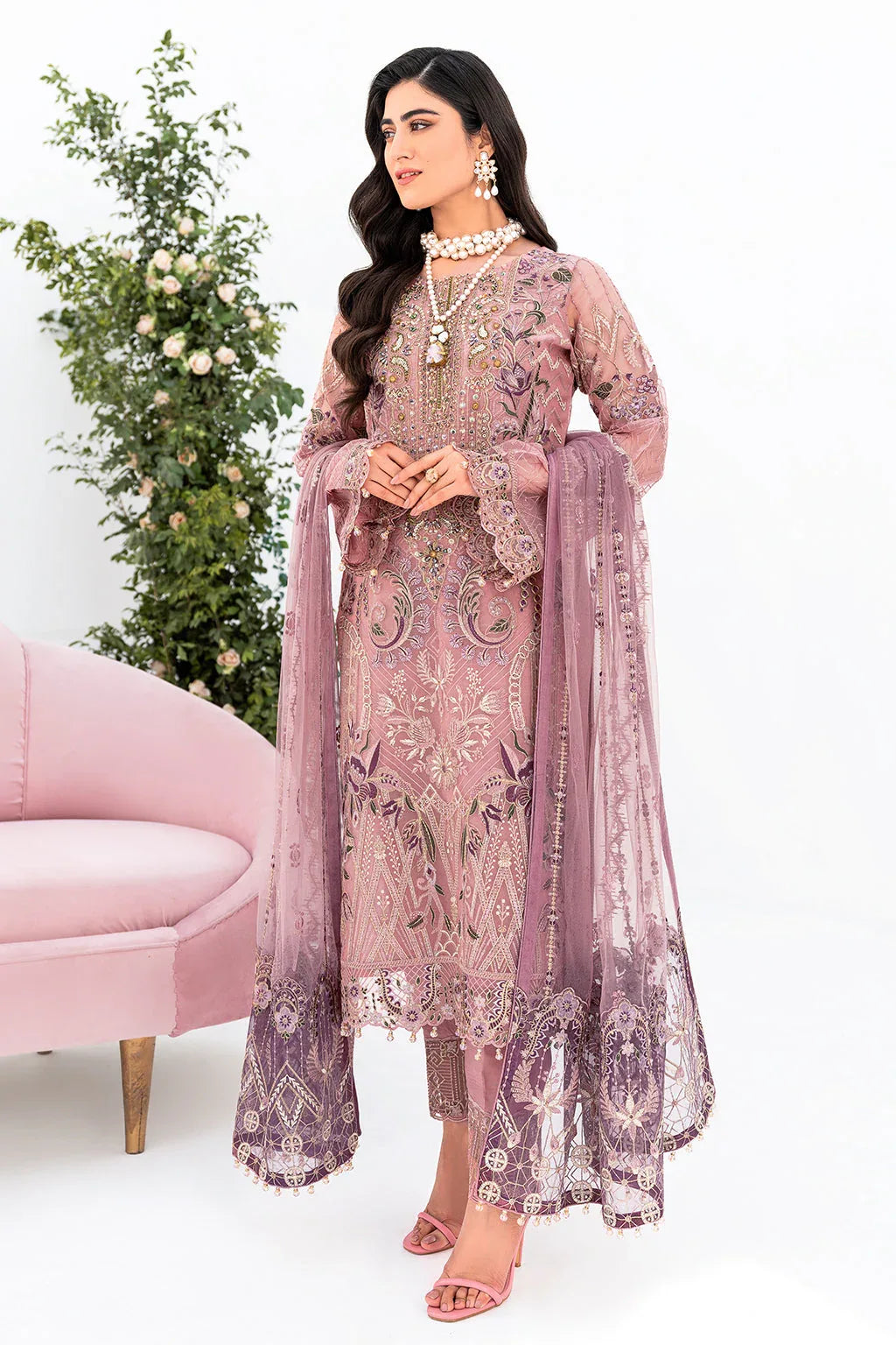 Ramsha | Minhal Organza Collection | M-804 - Aqsa Fabrics