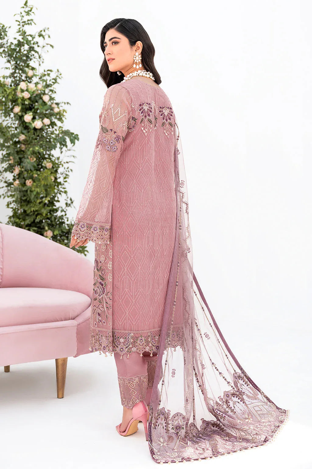 Ramsha | Minhal Organza Collection | M-804 - Aqsa Fabrics