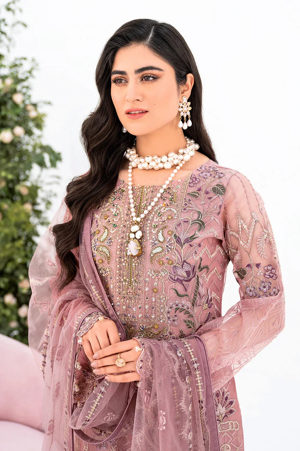 Ramsha | Minhal Organza Collection | M-804 - Aqsa Fabrics