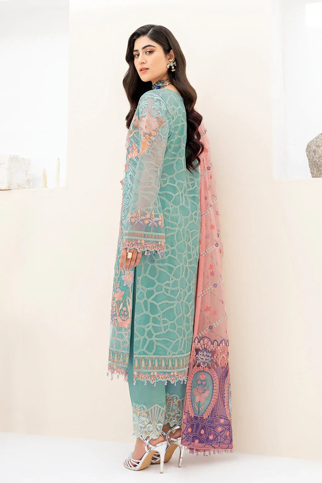 Ramsha | Minhal Organza Collection | M-807 - Aqsa Fabrics