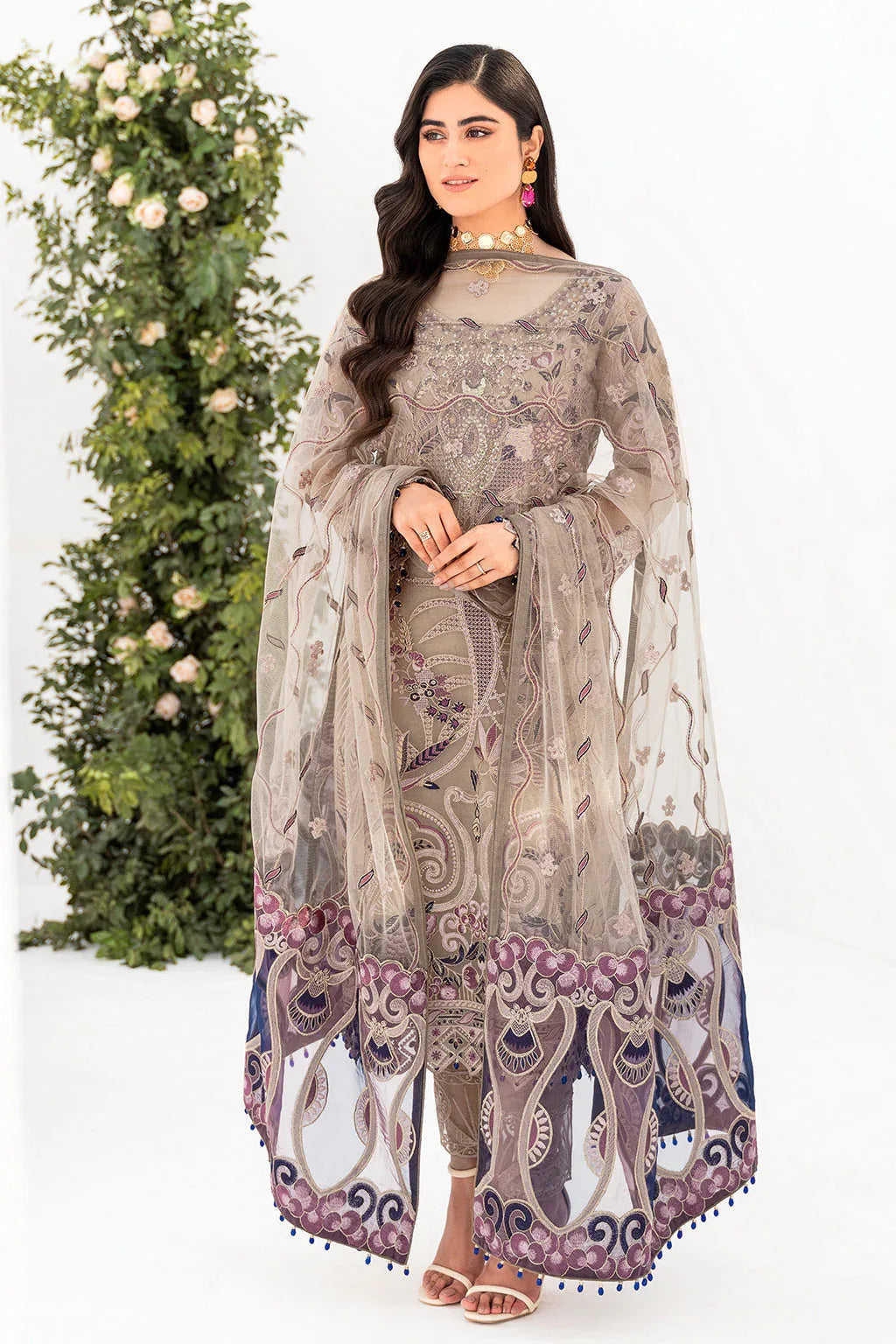 Ramsha | Minhal Organza Collection | M-809 - Aqsa Fabrics