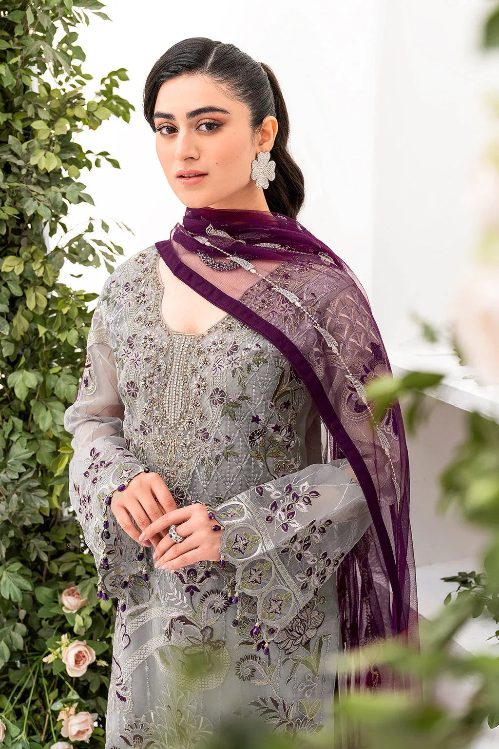 Ramsha | Minhal Organza Collection | M-801 - Aqsa Fabrics