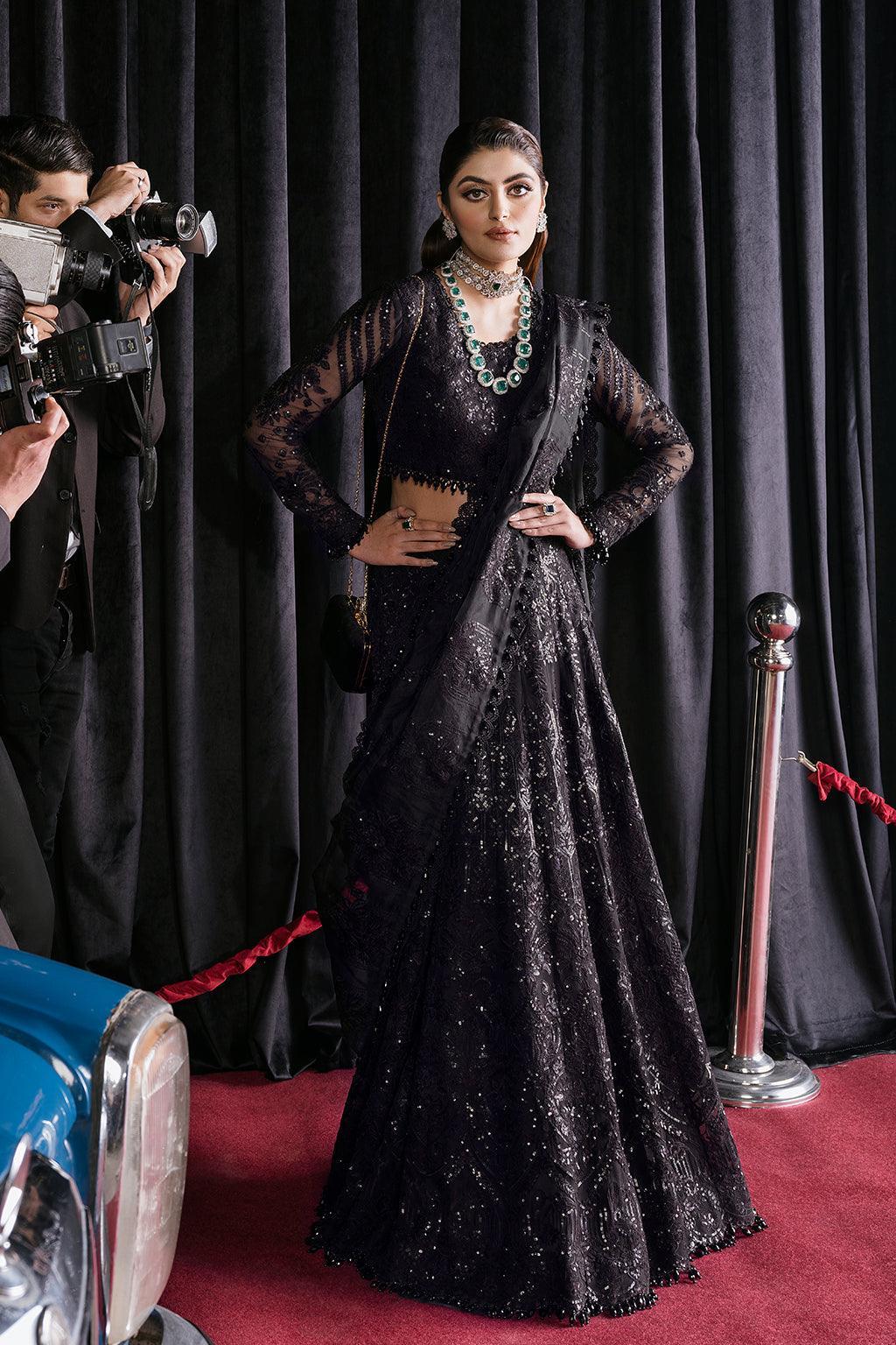 Afrozeh-Black Swan - Aqsa Fabrics