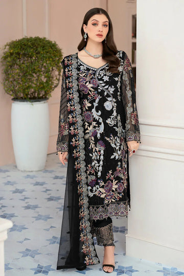Ramsha | Rangoon Chiffon Collection 24 | D-906 - Aqsa Fabrics