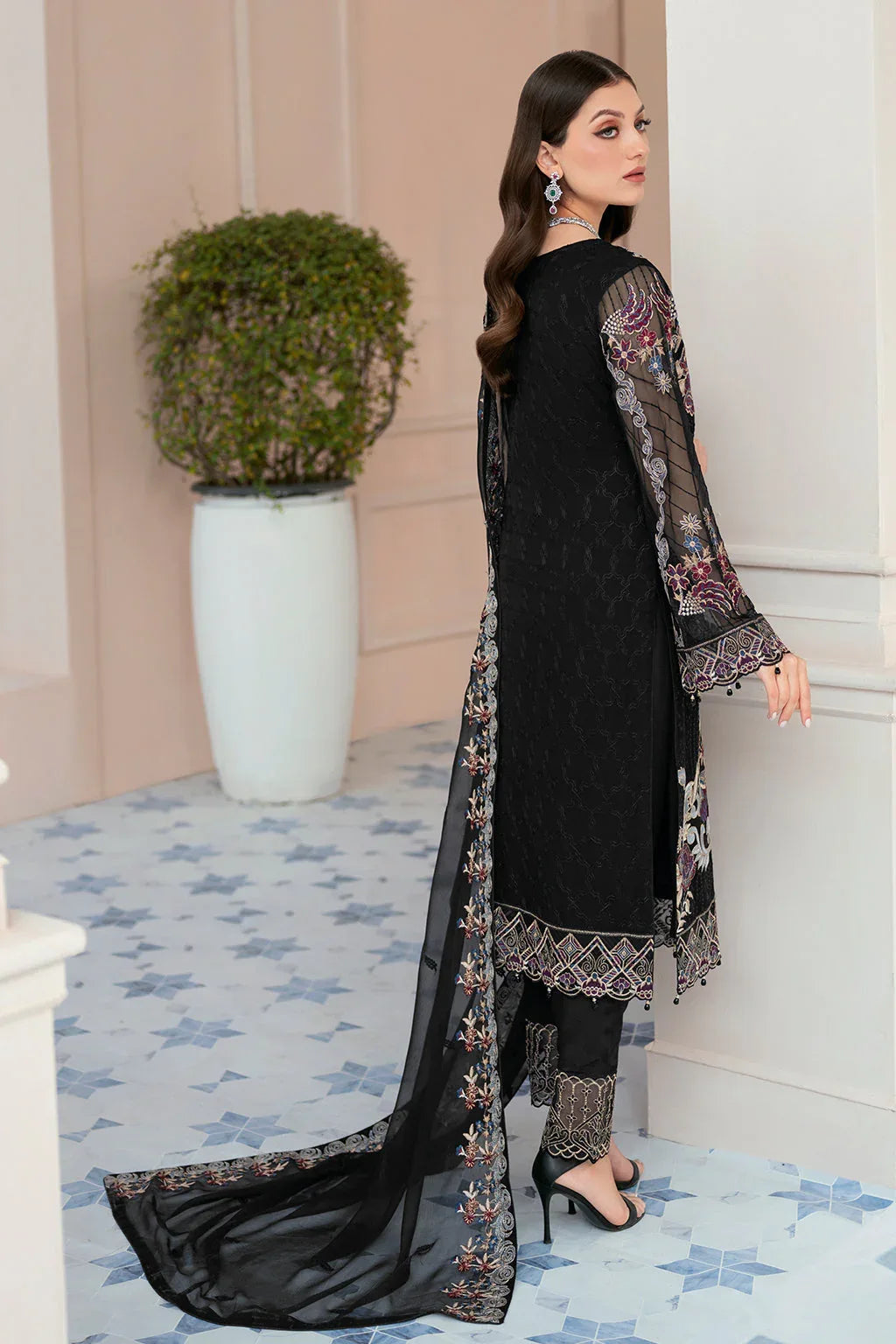 Ramsha | Rangoon Chiffon Collection 24 | D-906 - Aqsa Fabrics