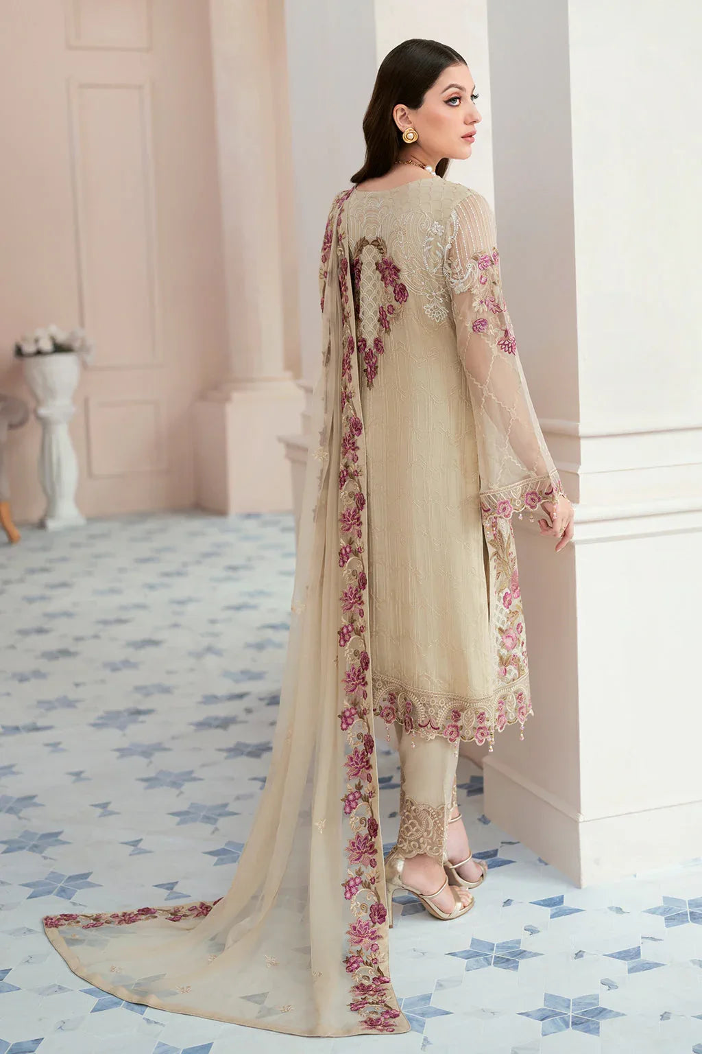 Ramsha | Rangoon Chiffon Collection 24 | D-909 - Aqsa Fabrics