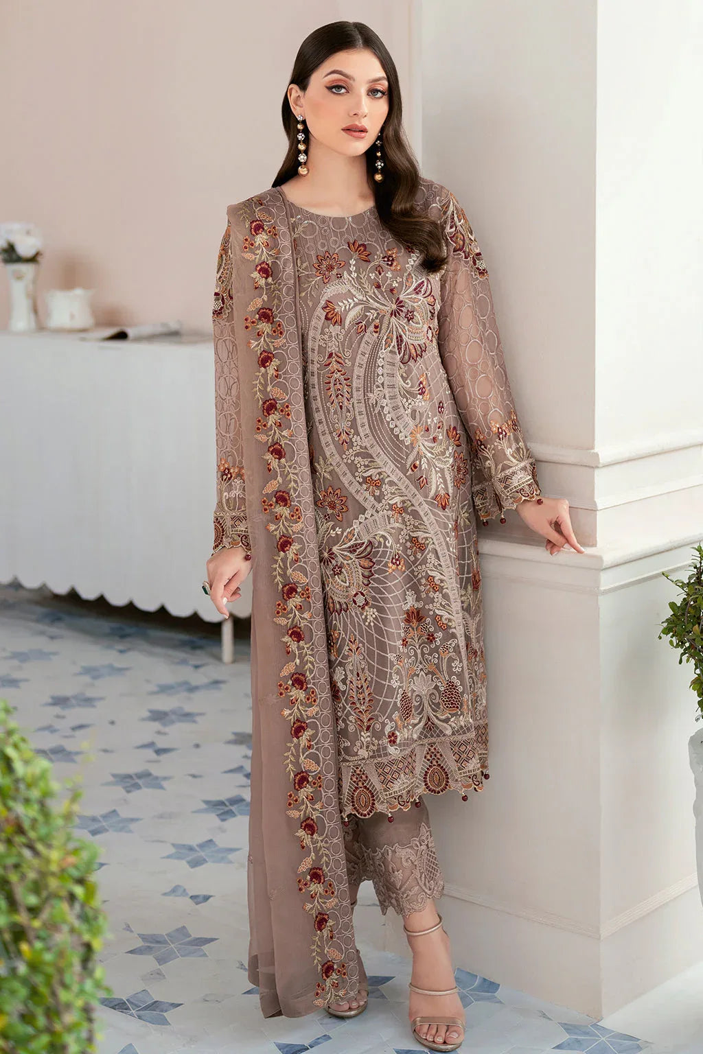 Ramsha | Rangoon Chiffon Collection 24 | D-905 - Aqsa Fabrics