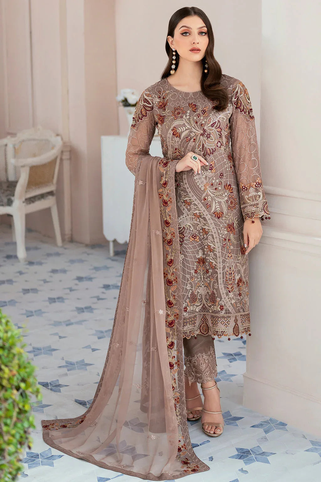 Ramsha | Rangoon Chiffon Collection 24 | D-905 - Aqsa Fabrics