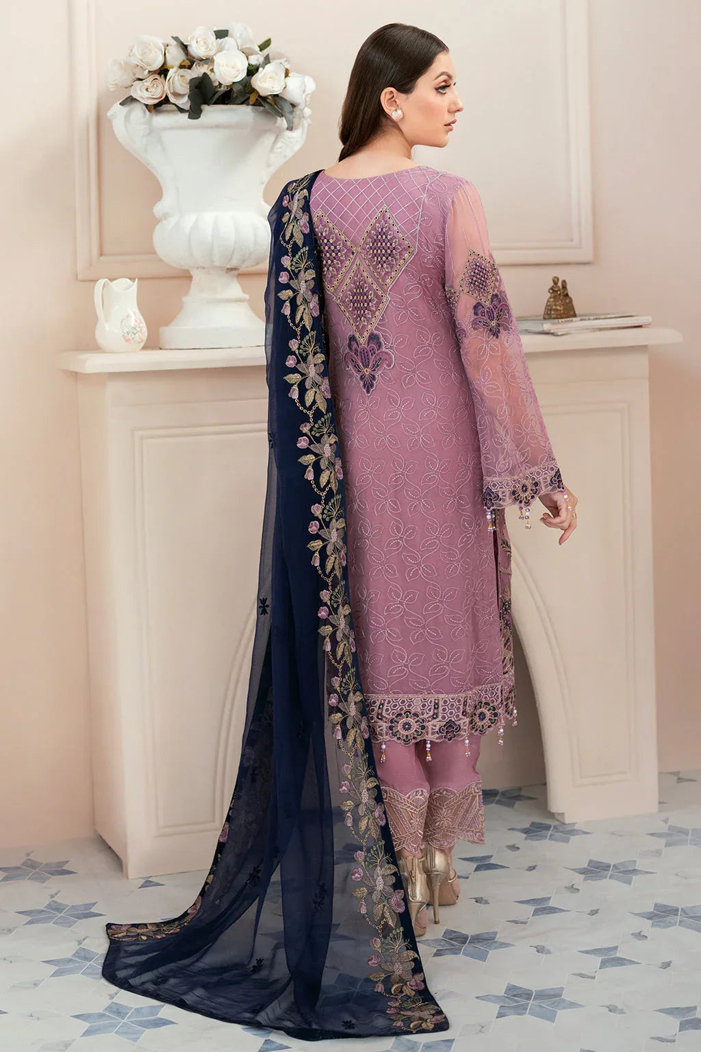 Ramsha | Rangoon Chiffon Collection 24 | D-910 - Aqsa Fabrics