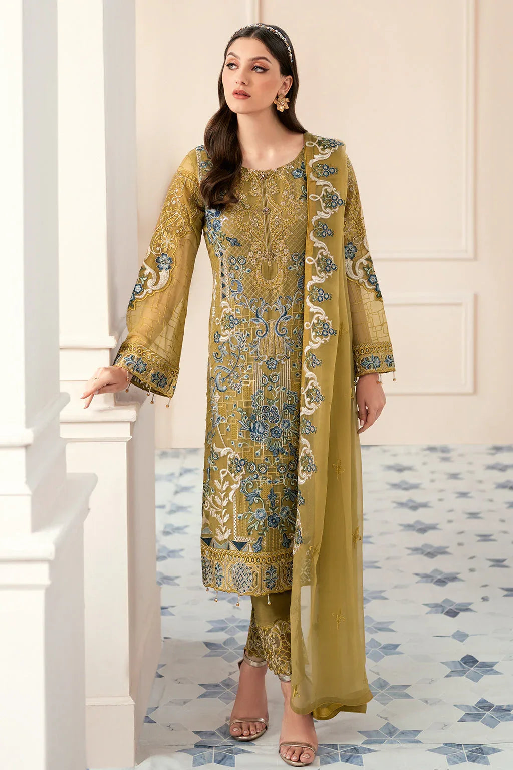 Ramsha | Rangoon Chiffon Collection 24 | D-903 - Aqsa Fabrics