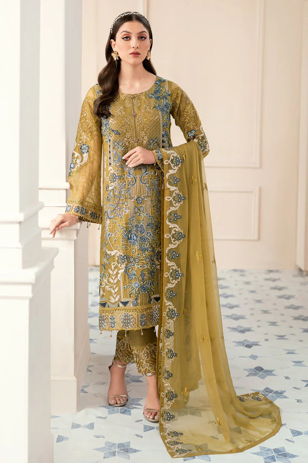 Ramsha | Rangoon Chiffon Collection 24 | D-903 - Aqsa Fabrics