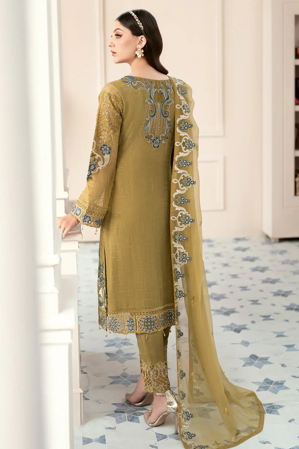 Ramsha | Rangoon Chiffon Collection 24 | D-903 - Aqsa Fabrics