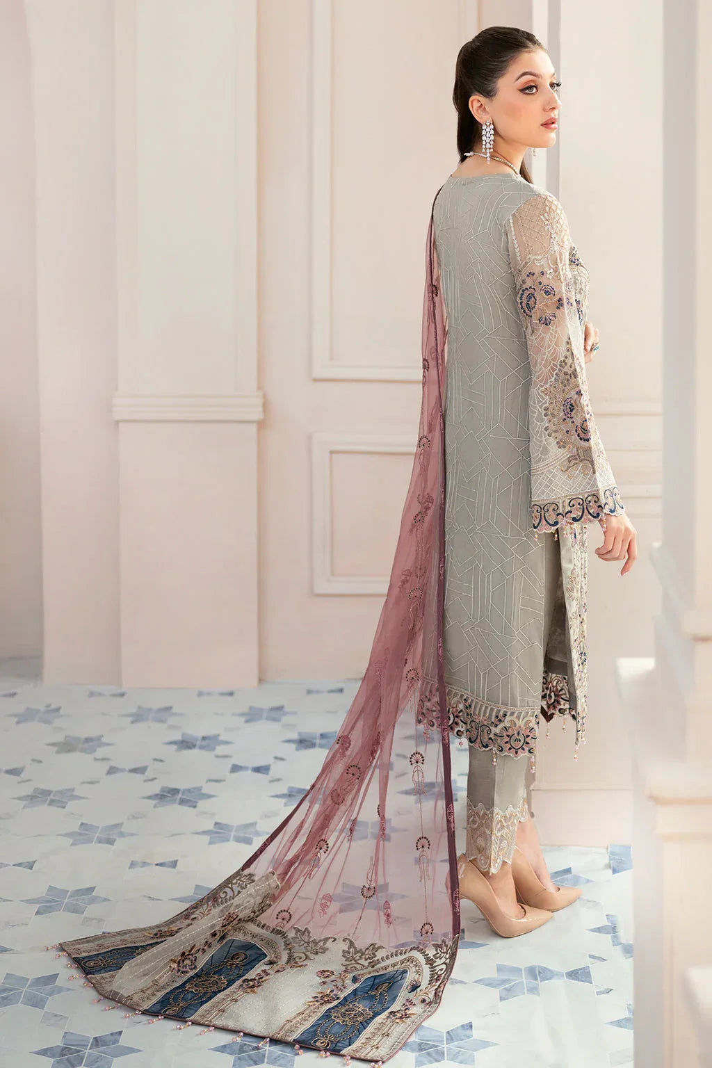 Ramsha | Rangoon Chiffon Collection 24 | D-907 - Aqsa Fabrics