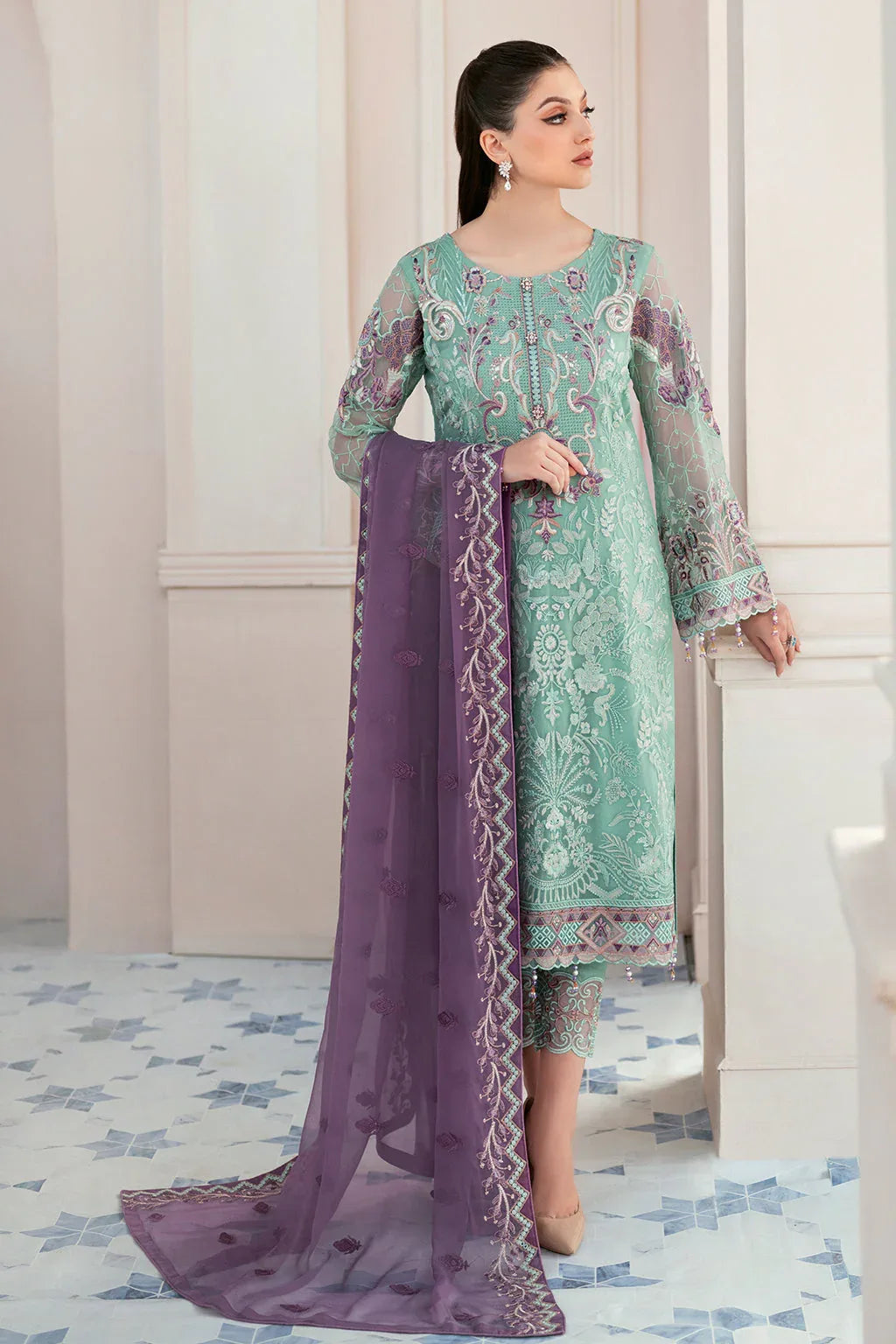 Ramsha | Rangoon Chiffon Collection 24 | D-902 - Aqsa Fabrics