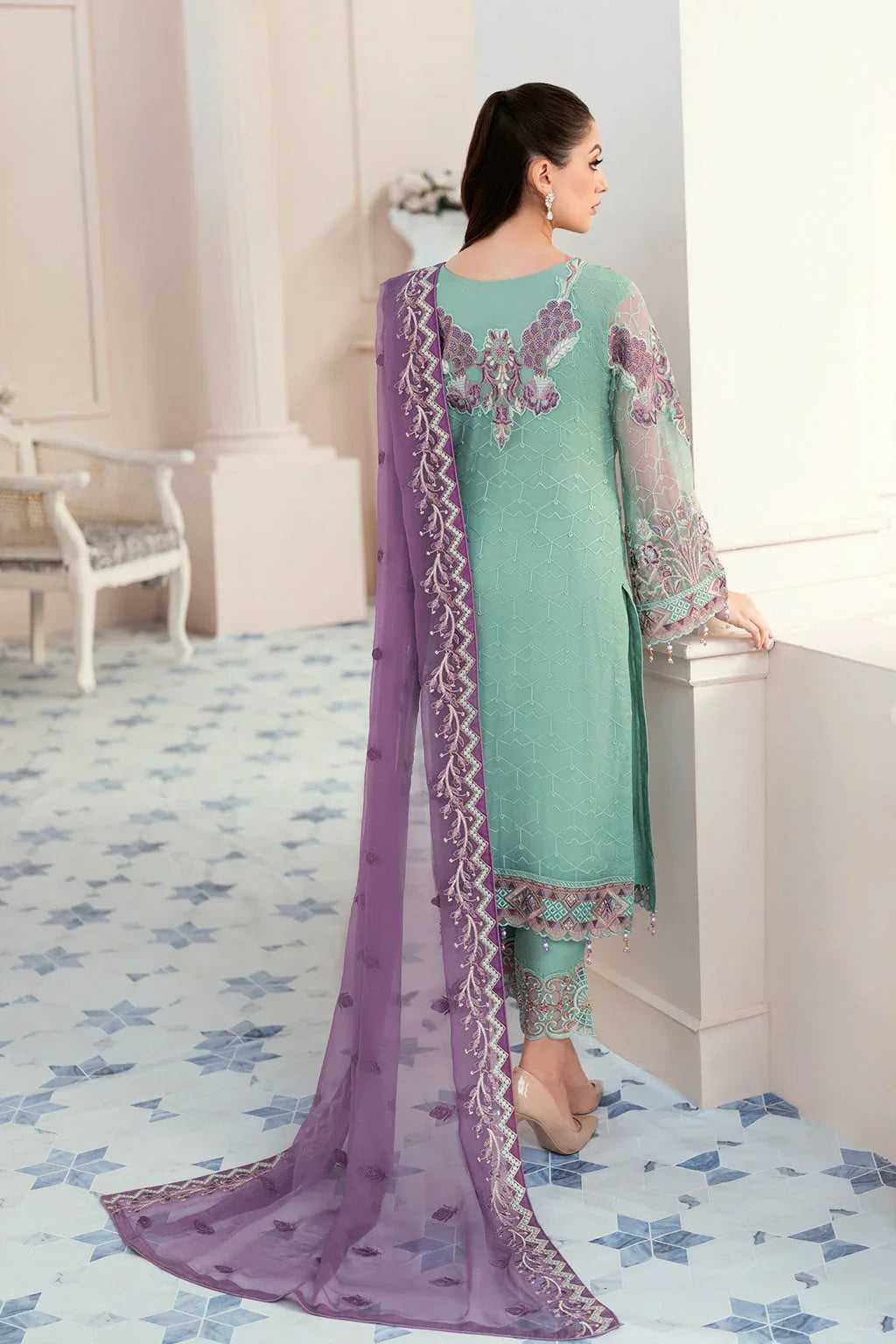 Ramsha | Rangoon Chiffon Collection 24 | D-902 - Aqsa Fabrics