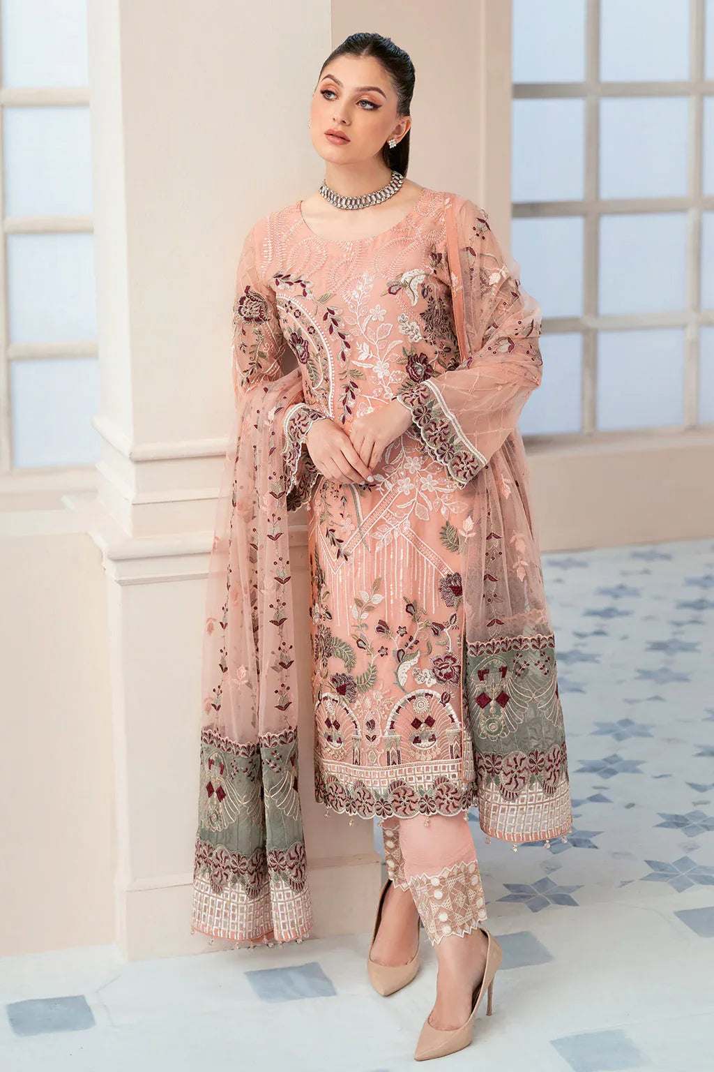 Ramsha | Rangoon Chiffon Collection 24 | D-901 - Aqsa Fabrics