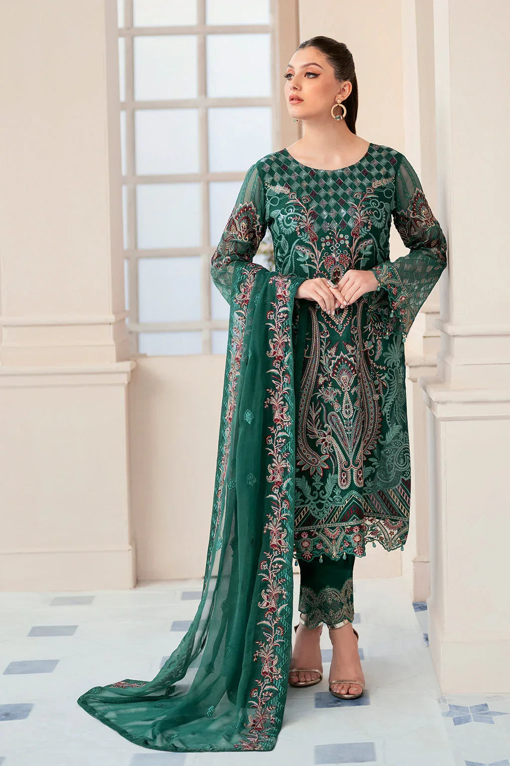 Ramsha | Rangoon Chiffon Collection 24 | D-908 - Aqsa Fabrics