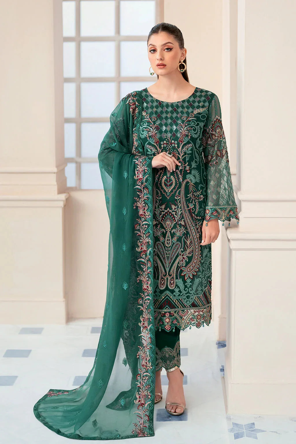Ramsha | Rangoon Chiffon Collection 24 | D-908 - Aqsa Fabrics