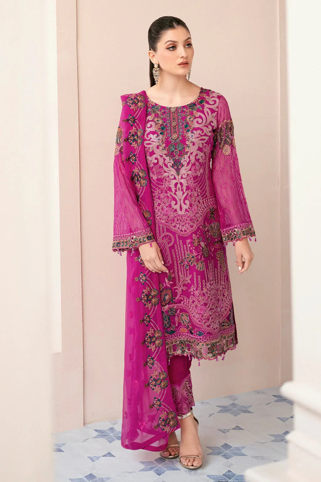 Ramsha | Rangoon Chiffon Collection 24 | D-912 - Aqsa Fabrics
